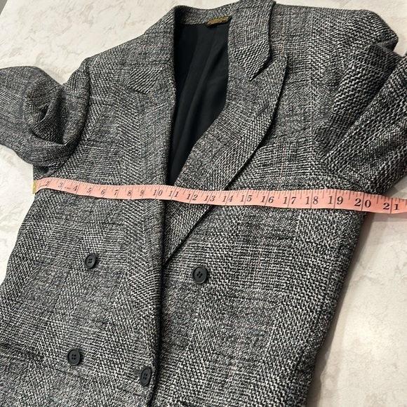 Vintage Adam’s Row by Richman Tweed Wool Double Breasted Blazer Suite Jacket 36R - Picture 12 of 16